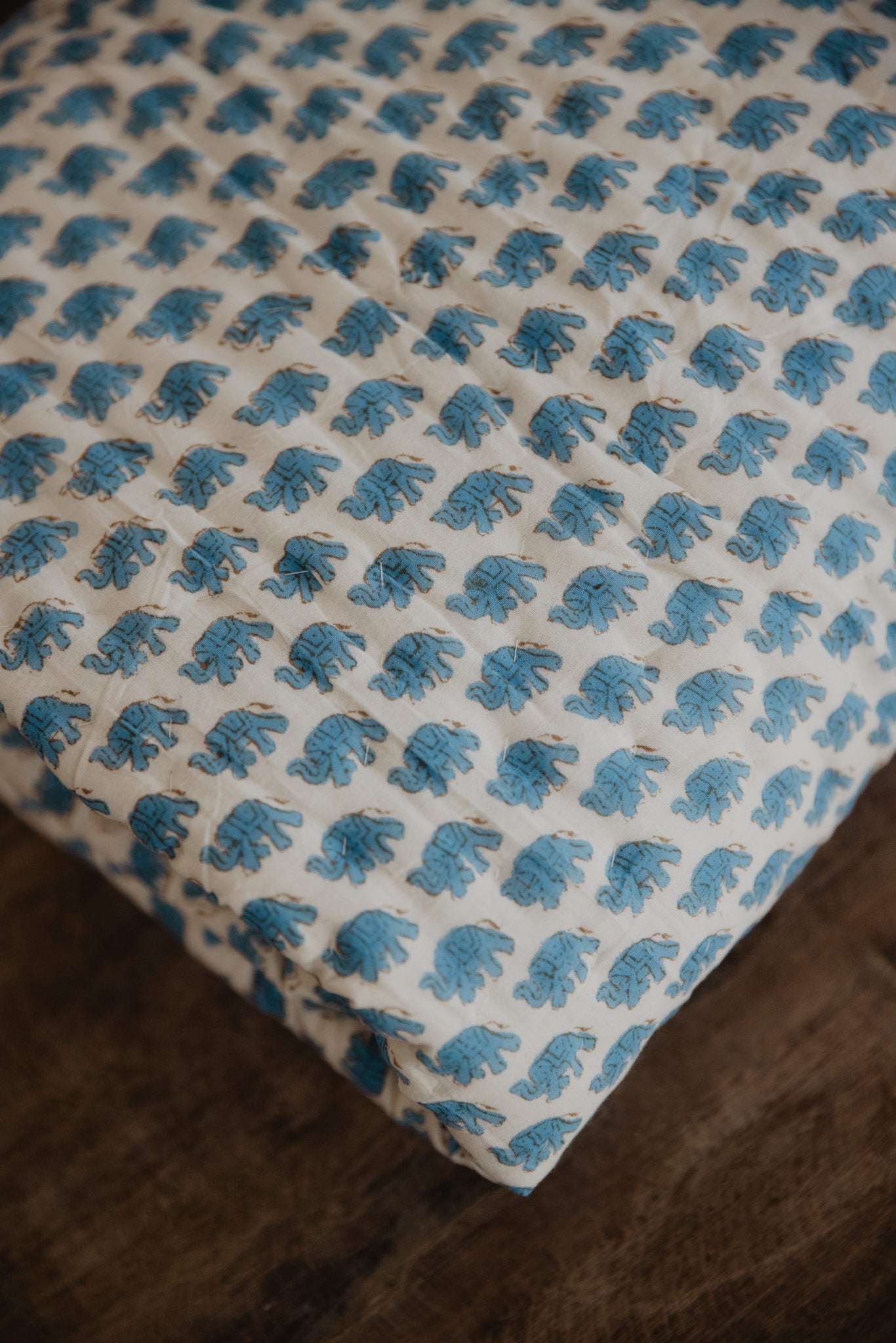 Blue Elephant Baby Quilt