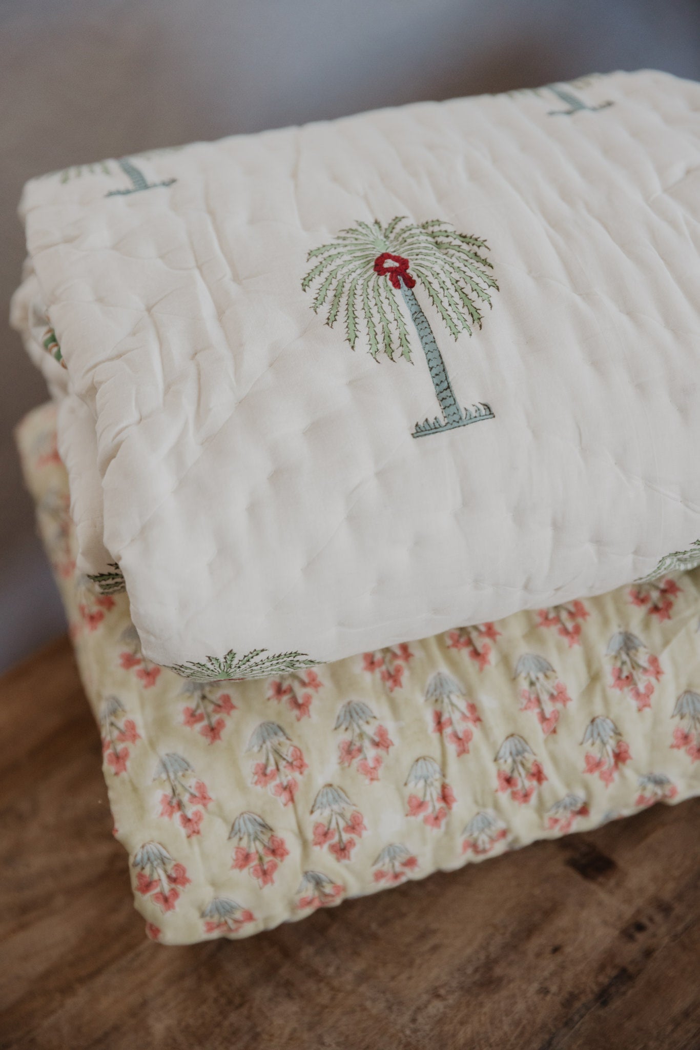Green Palm Baby Quilt