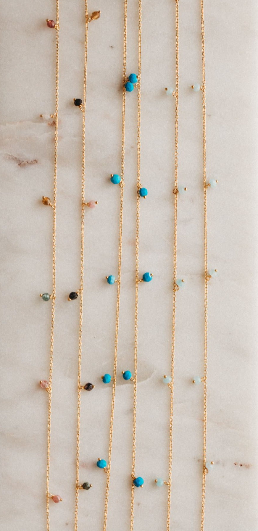 Droplet Gemstone Handcrafted Necklace