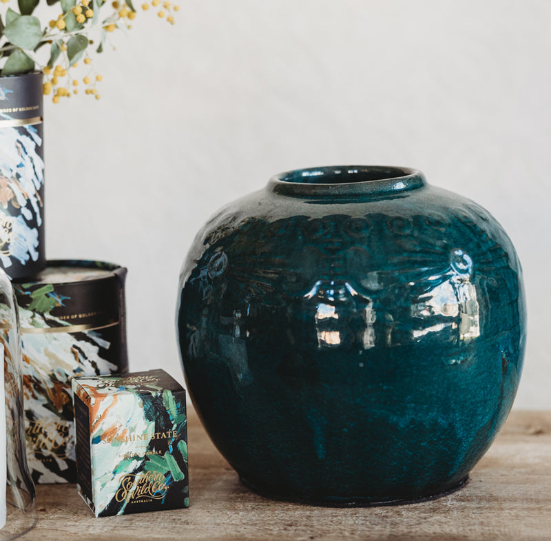 Green Asian Vase
